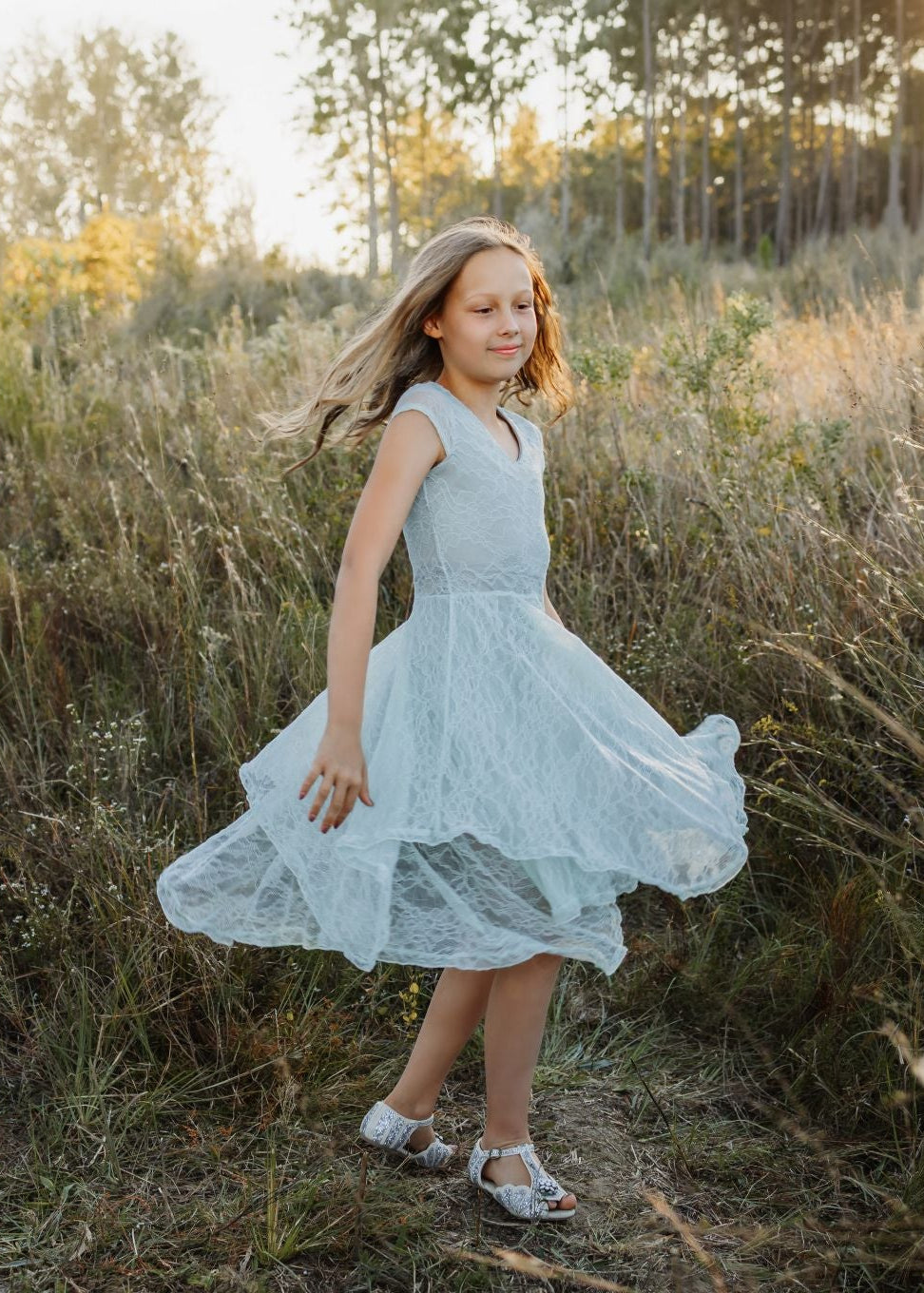 Fennia Dress in Barely Blue