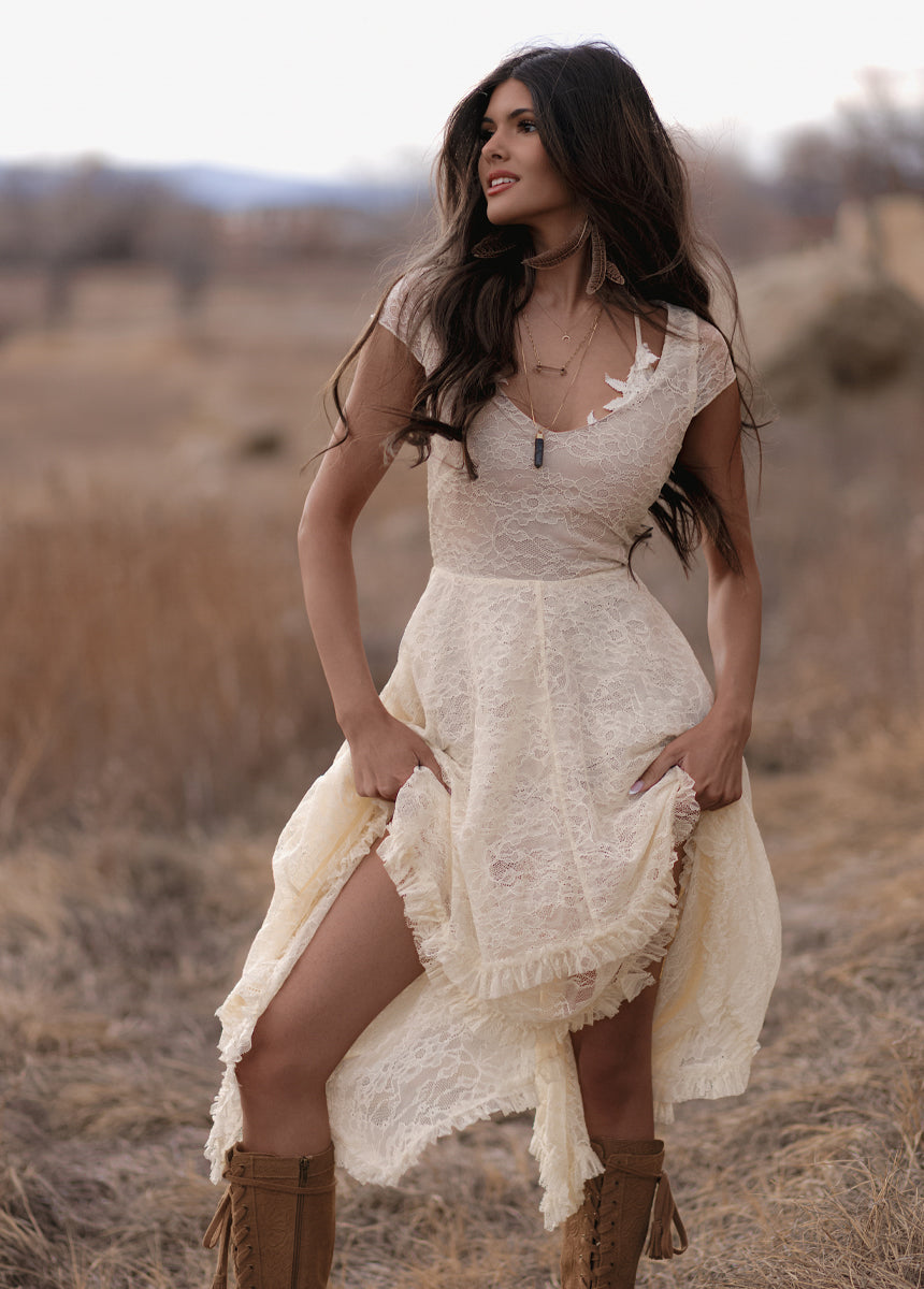 Fernilia Dress in Ecru