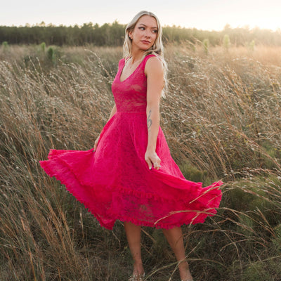 Fernilia Dress in Fuchsia
