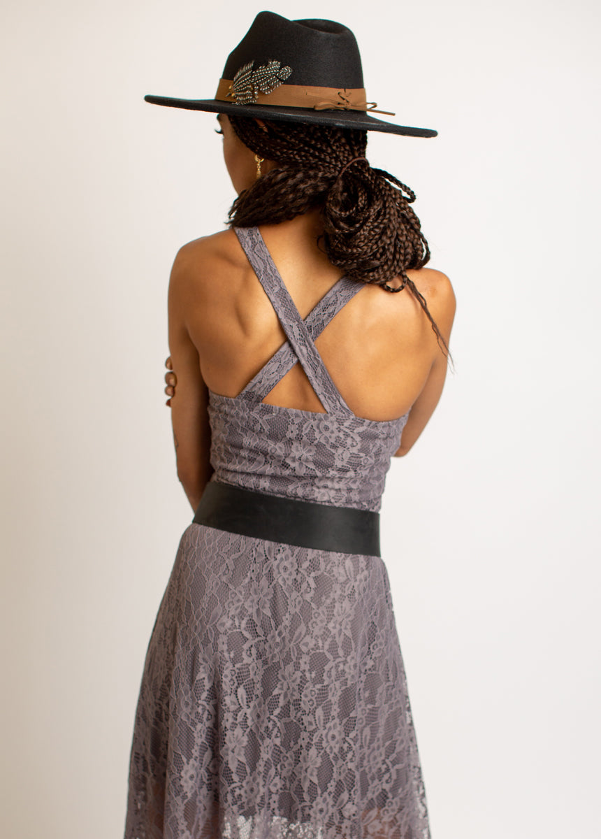 Camila Dress in Slate Blue