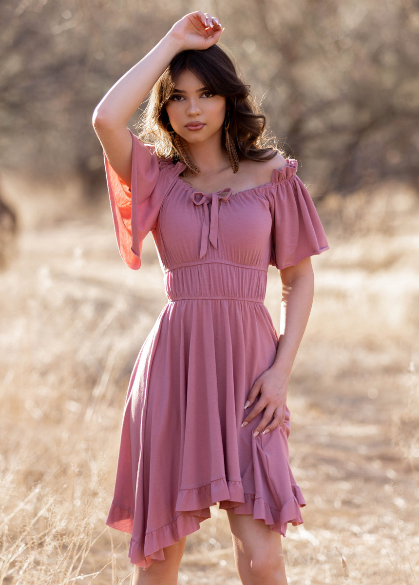 Joyfolie Women's Joyfolie | Women's | Fran Maxi Boho Dress in Mauve, Extra Extra Large Joyfolie Women's Joyfolie | Women's | Fran Maxi Boho Dress in Mauve, Extra Extra Large
