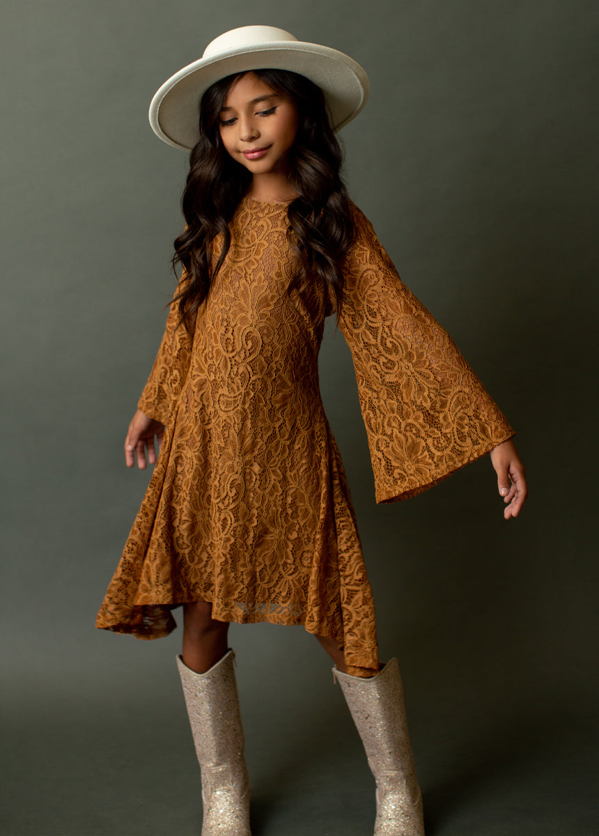 Gael Dress in Tarnished Gold