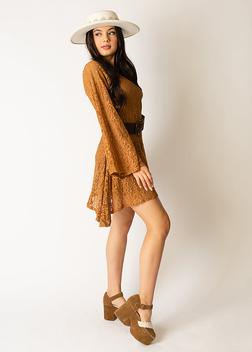 Gali Dress in Tarnished Gold