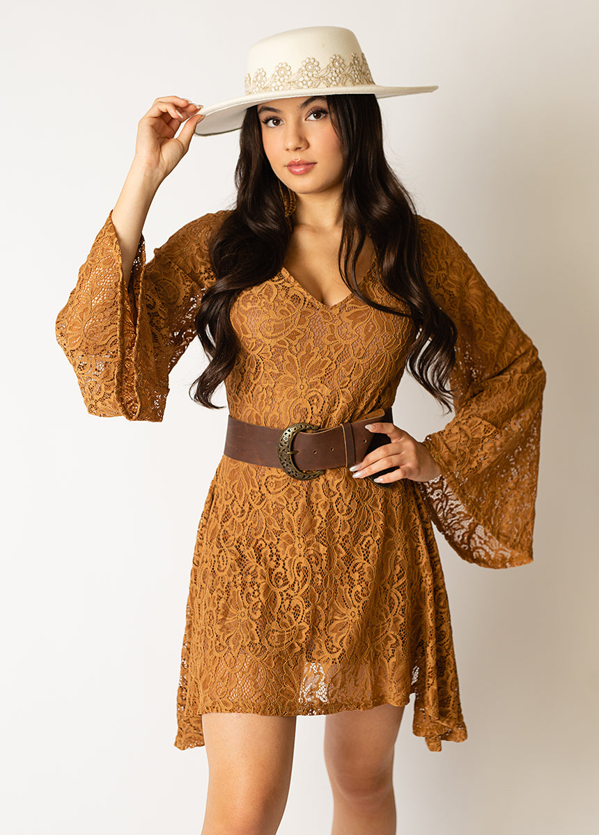 Gali Dress in Tarnished Gold