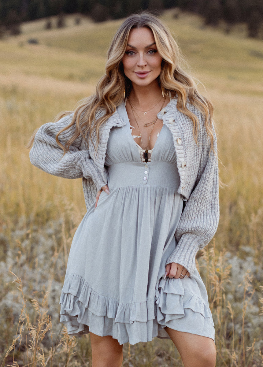 Minerva Sweater in Heather Dove