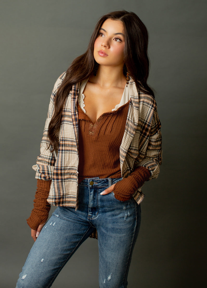 Alba Top in Dark Clove