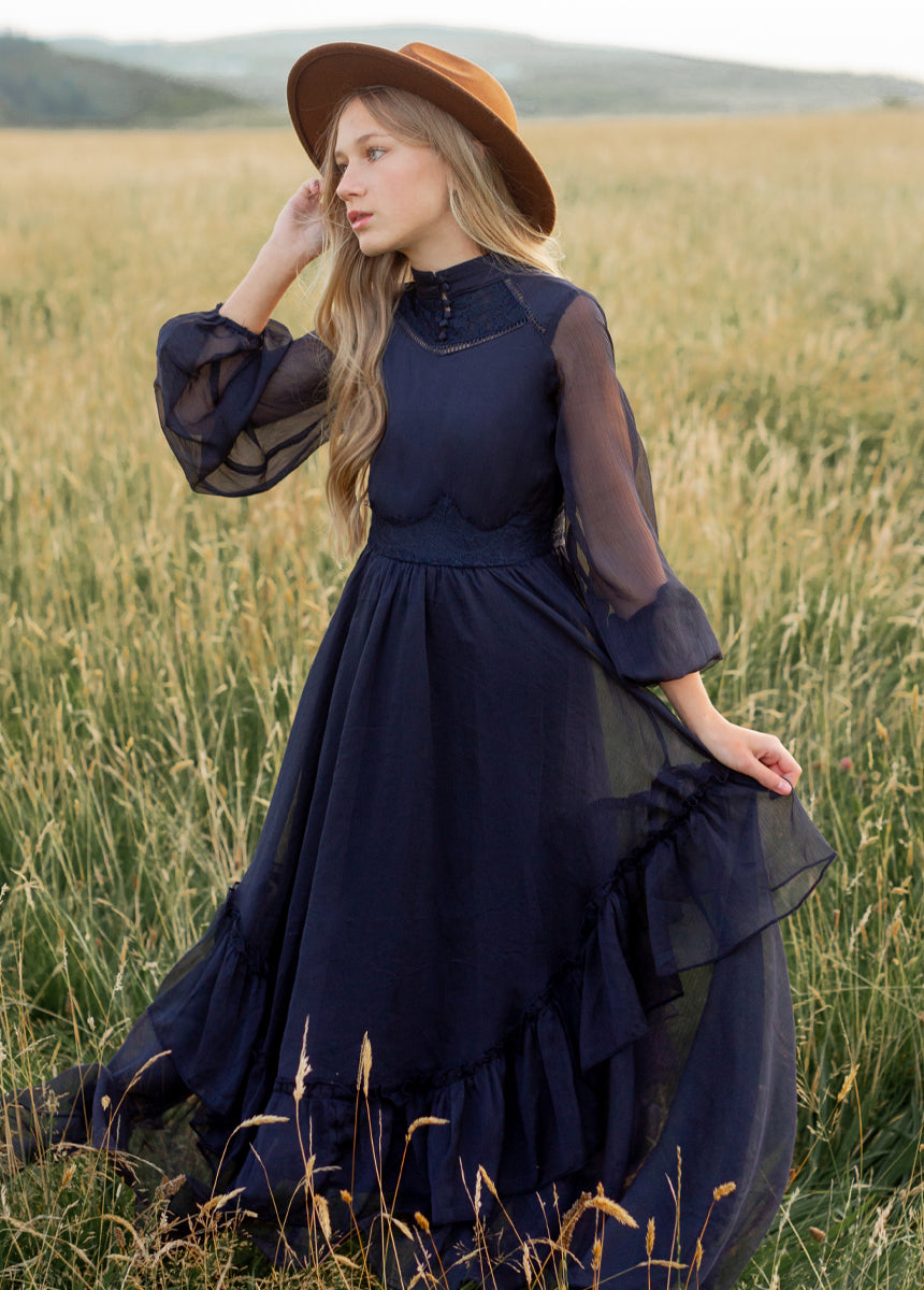 Kimaya Dress in Midnight Blue