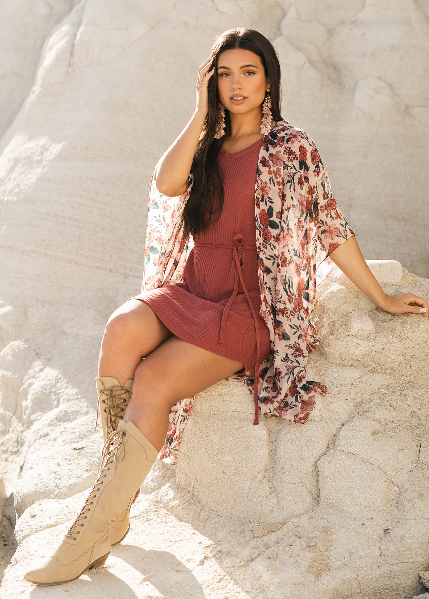 Women's Avalon Duster in Fall Floral