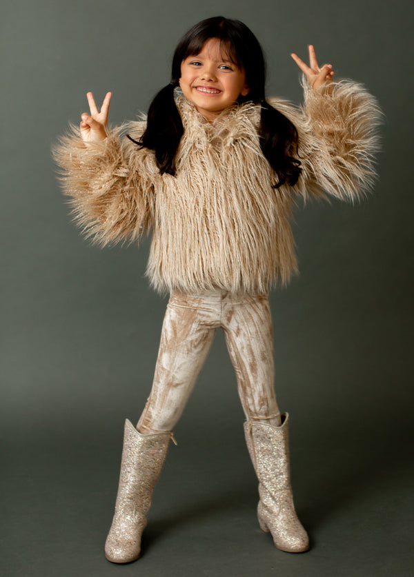 ツルバイマリコオイカワ Goldie poodle fur coat フリー ツルバイ