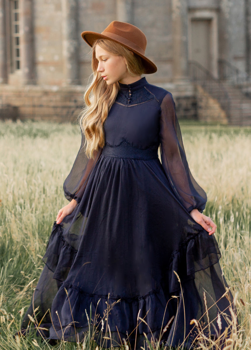Kimaya Dress in Midnight Blue