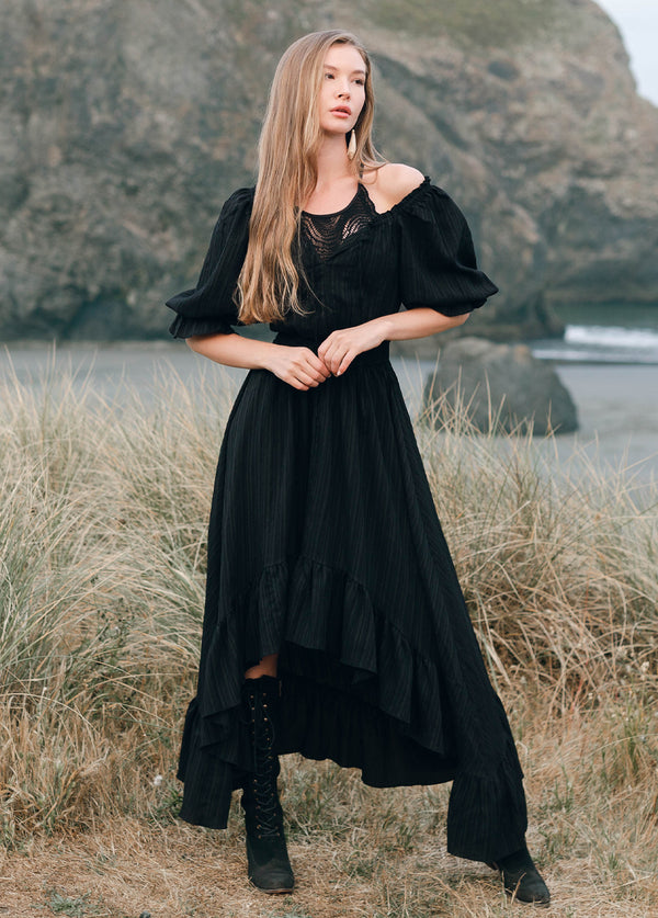 Gwenaelle Dress in Black - Joyfolie