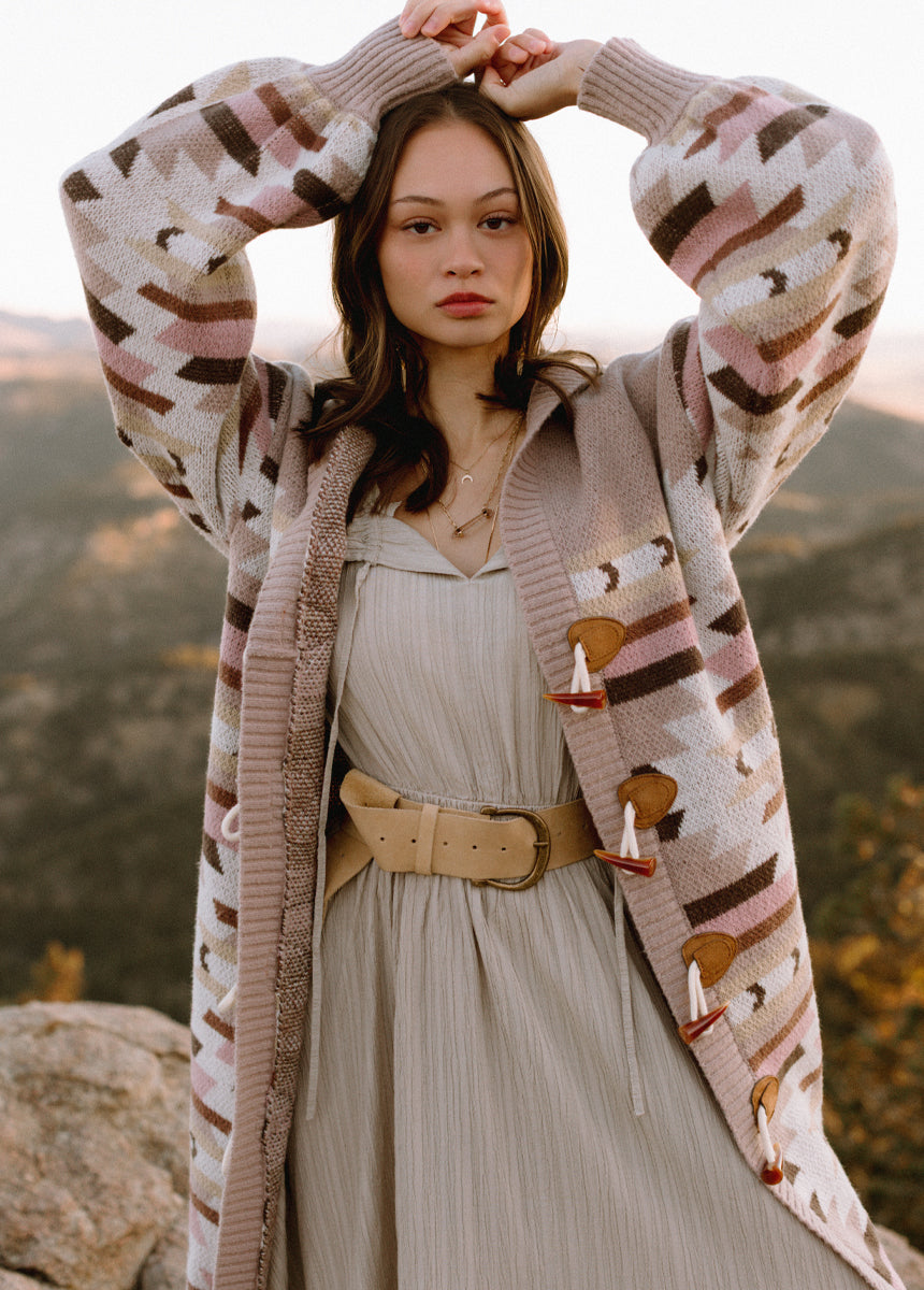 Rianne Sweater in Cream Pattern