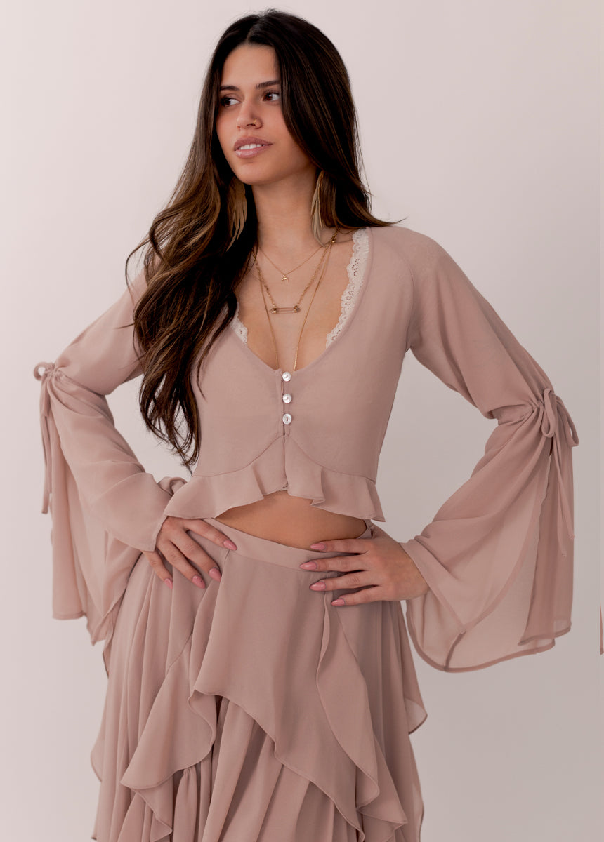 Gwendelina Top in Desert Shell