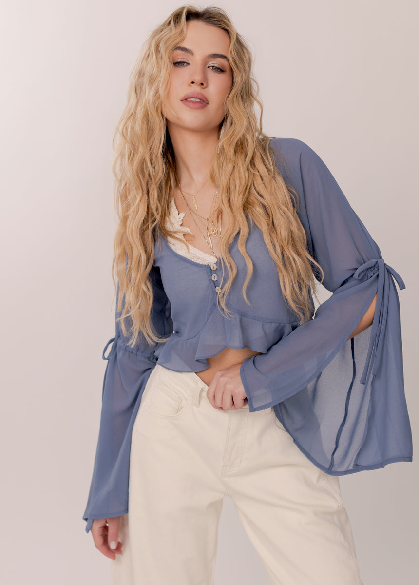 Gwendelina Top in Chambray