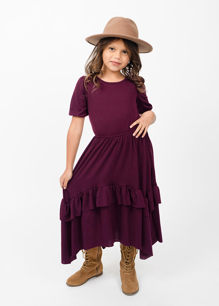 Harley Dress in Eggplant - Joyfolie Harley Dress in Eggplant - Joyfolie