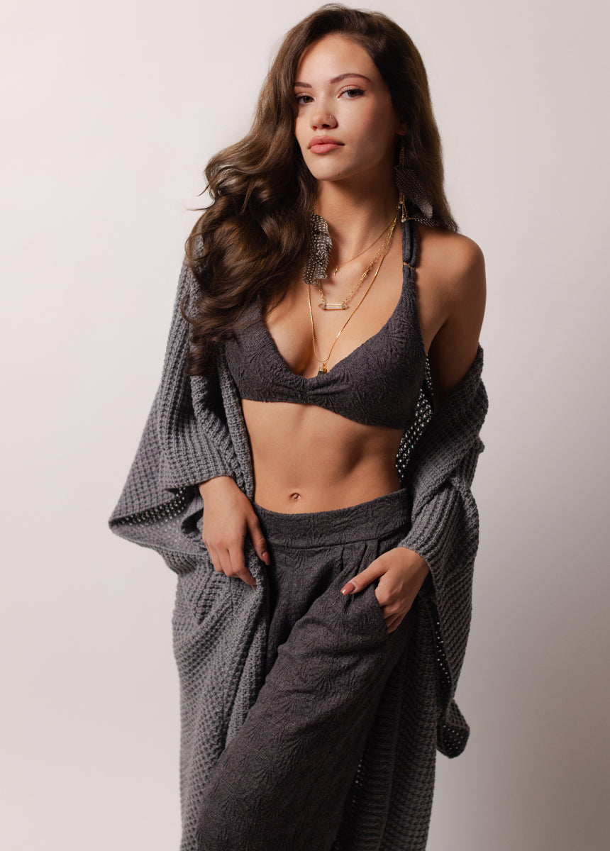 Haven Bralette in Heather Charcoal