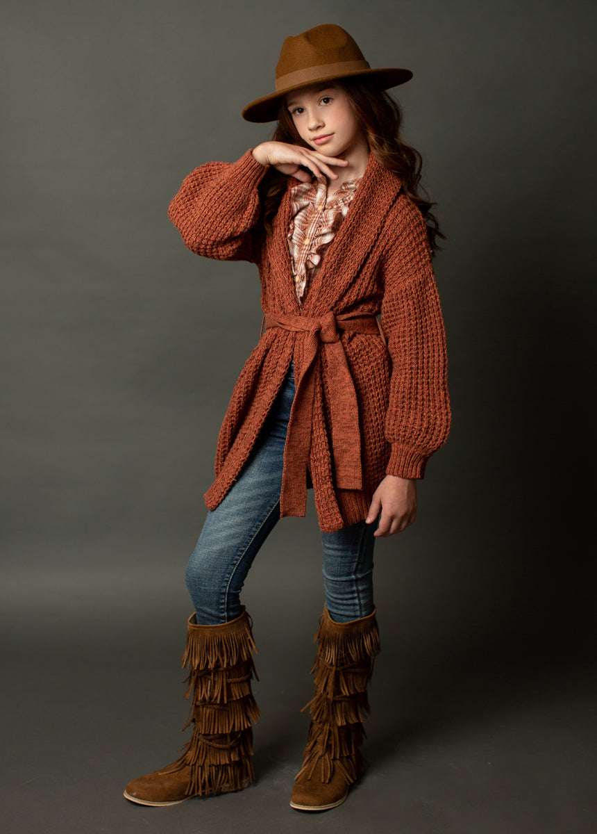 Orlagh Cardi in Brick Marl