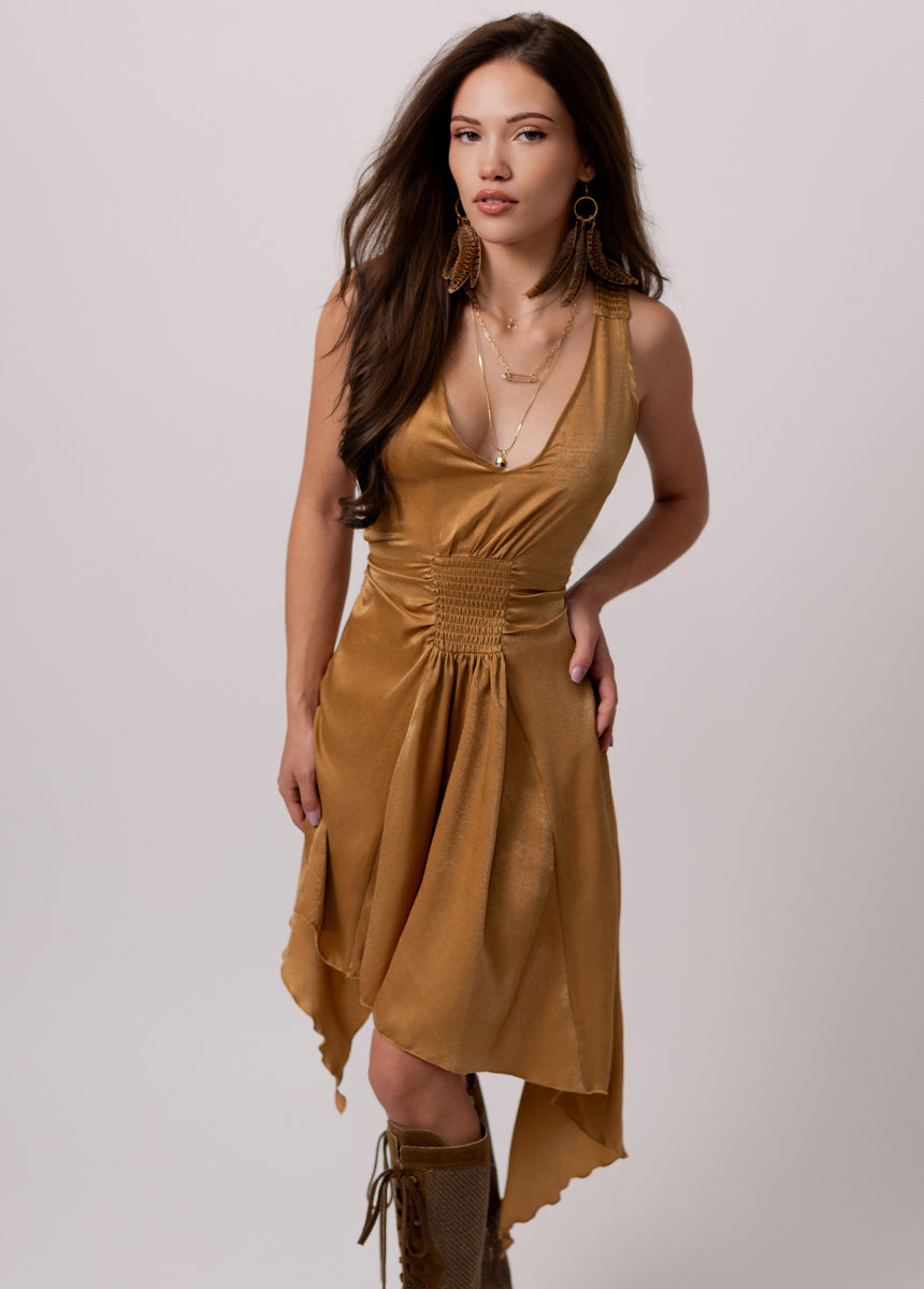 Hidi Dress in Camel