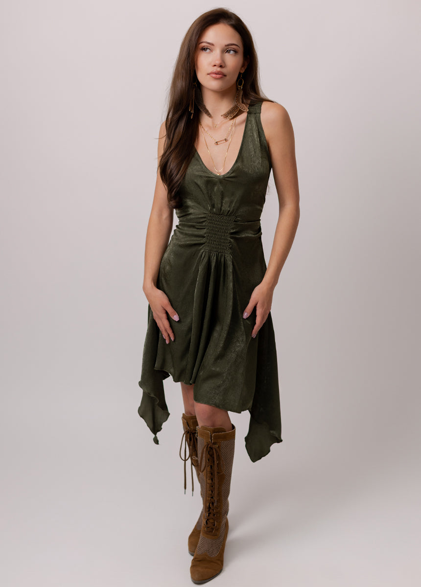 Hidi Dress in Olive
