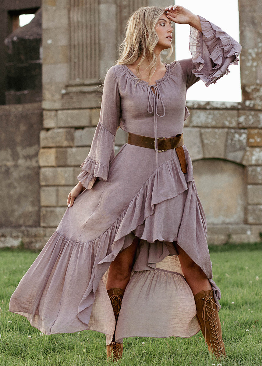 Devina Dress in Lavender Fog