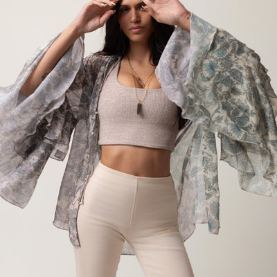 Innessa Top in Whisper Blue Floral