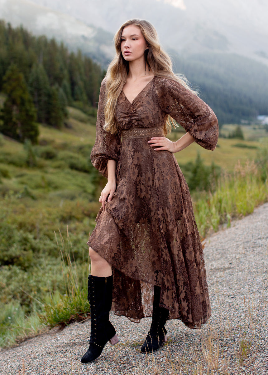 Isabella Dress in Bark