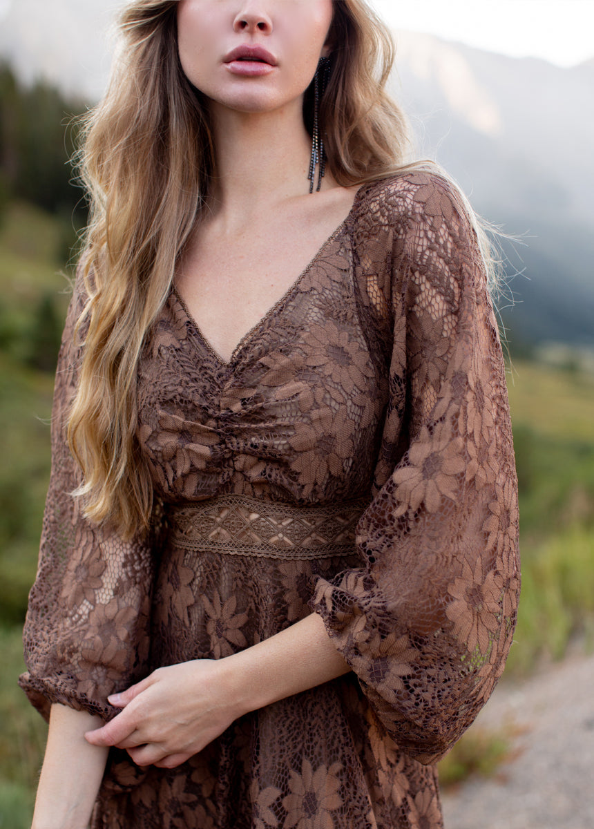 Isabella Dress in Bark