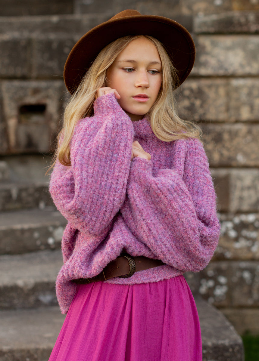 Mackenzie Sweater in Heather Mulberry