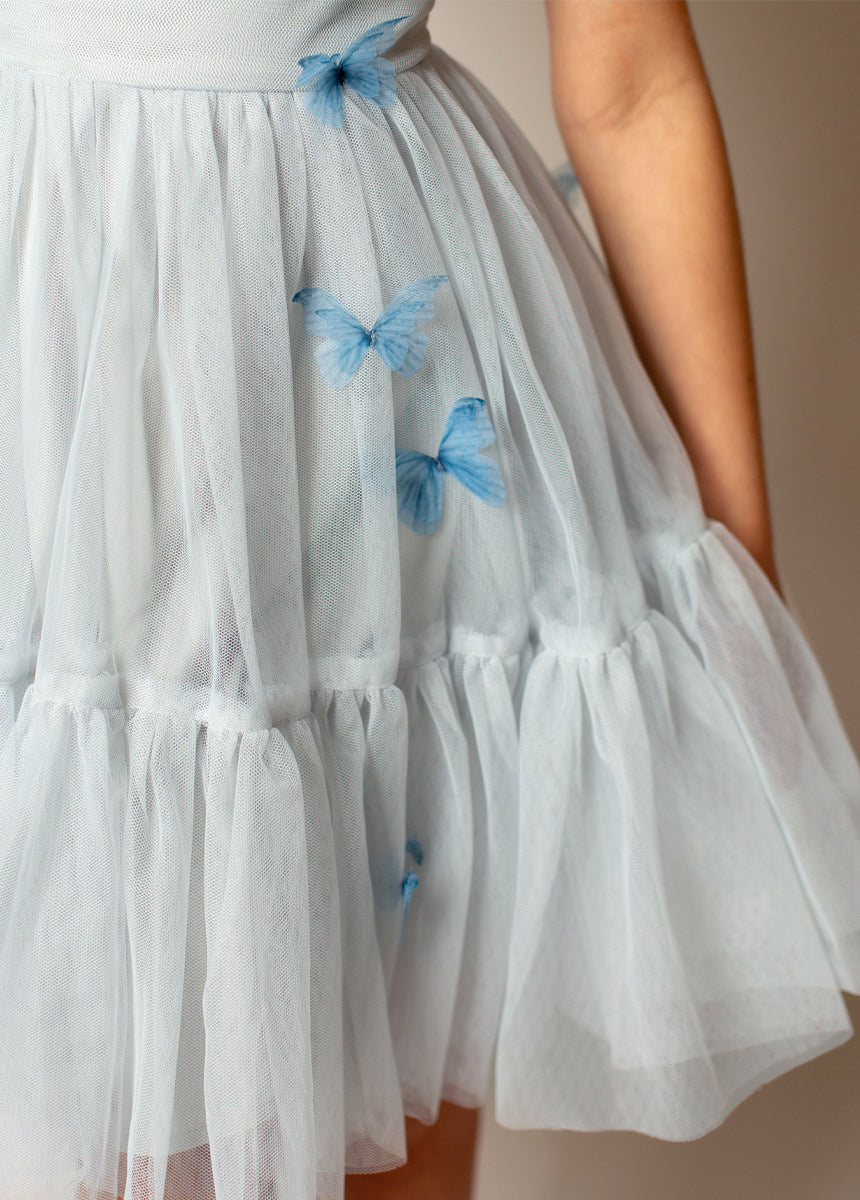 Joyfolie Girls Lyrah Maxi Boho Dress in Pale Blue, Size 3 Joyfolie Girls Lyrah Maxi Boho Dress in Pale Blue, Size 3