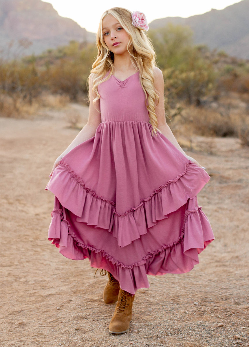 pink mauve dress Mauve Pink Halter Maxi Dress