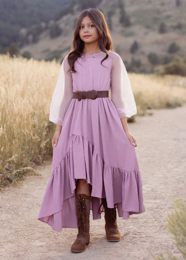 Jespyr Dress in Dusty Mauve - Joyfolie
