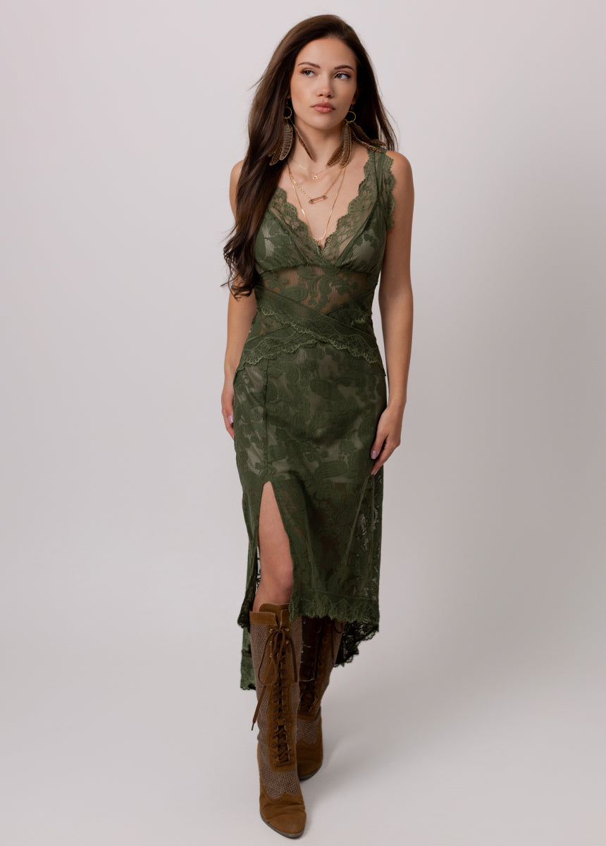 Joyfolie Women's Joia Maxi Boho Dress in Forest, Extra Large Joyfolie Women's Joia Maxi Boho Dress in Forest, Extra Large