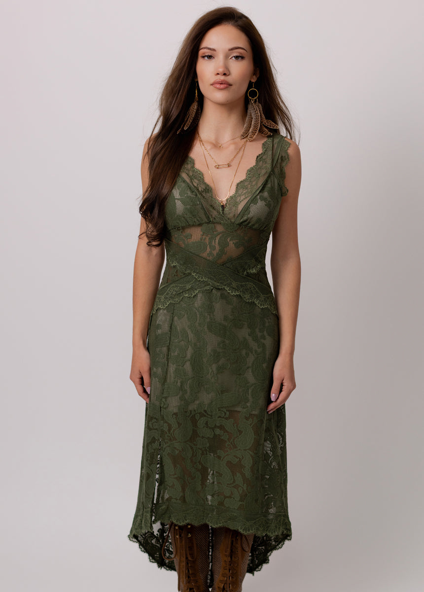 Joia Dress in Forest