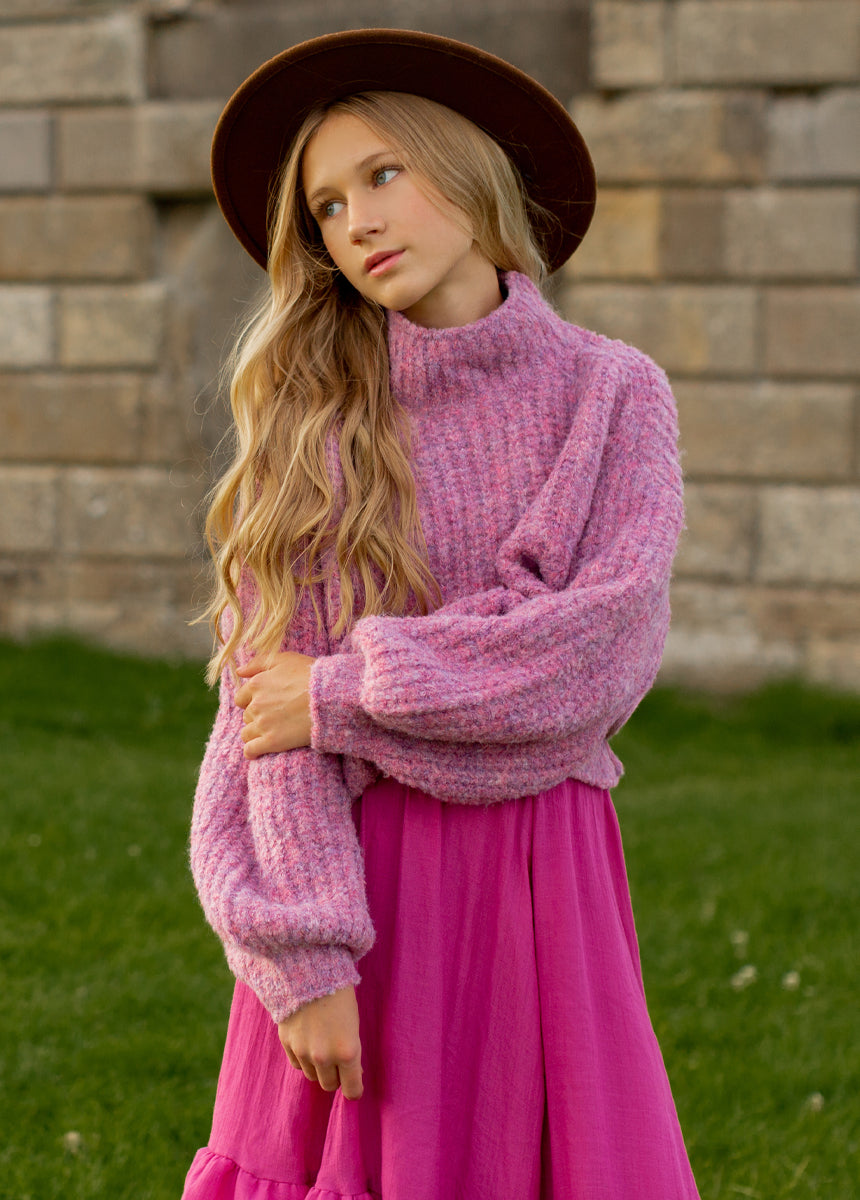 Mackenzie Sweater in Heather Mulberry