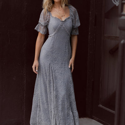 Julietta Dress in Smoke Blue