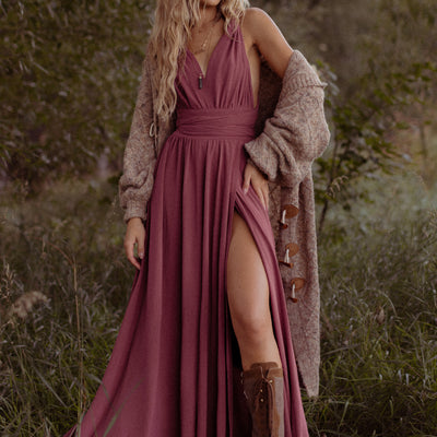 Juneau Dress in Deep Rose