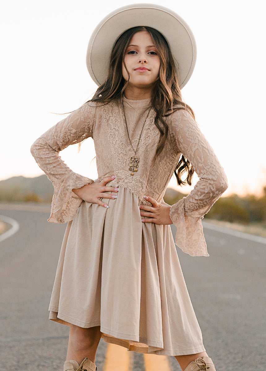Kaleigh Dress in Sand