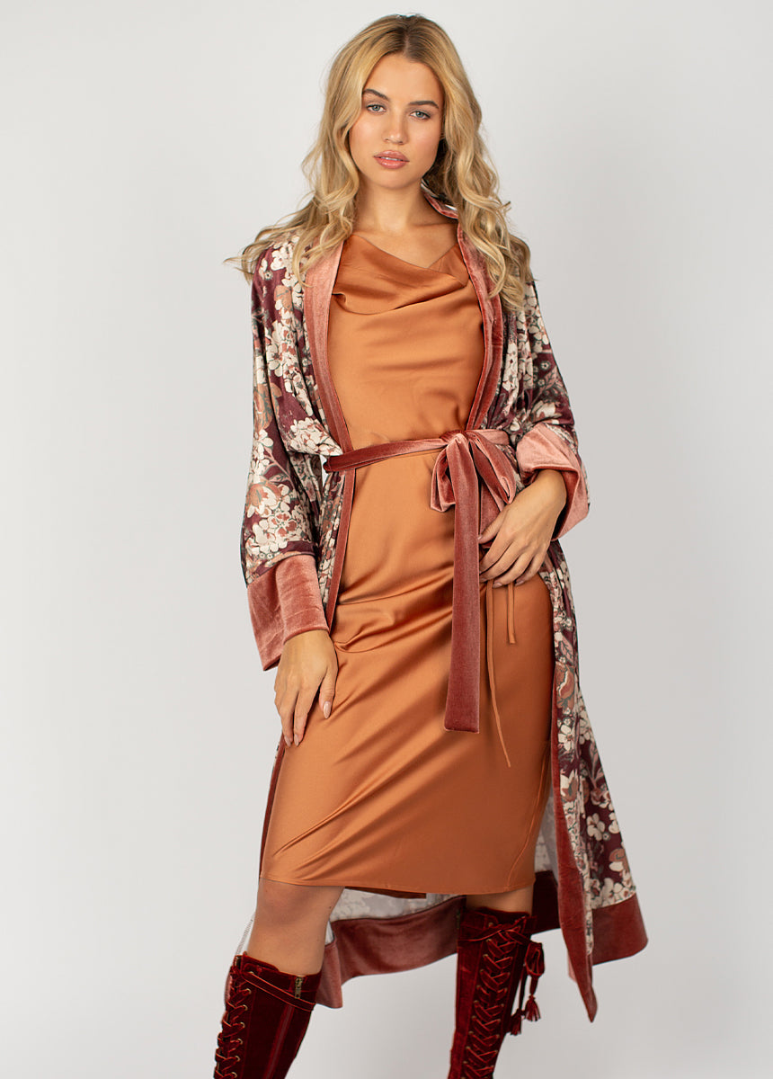 Kamila Robe in Currant Floral