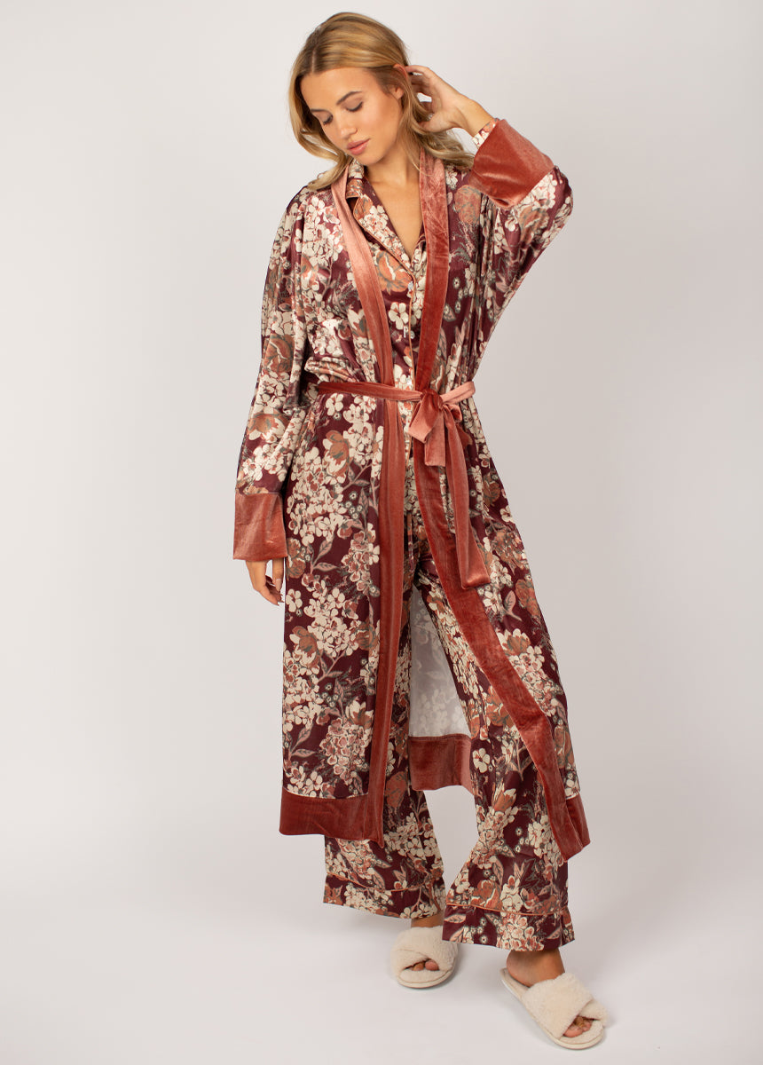 Kamila Robe in Currant Floral