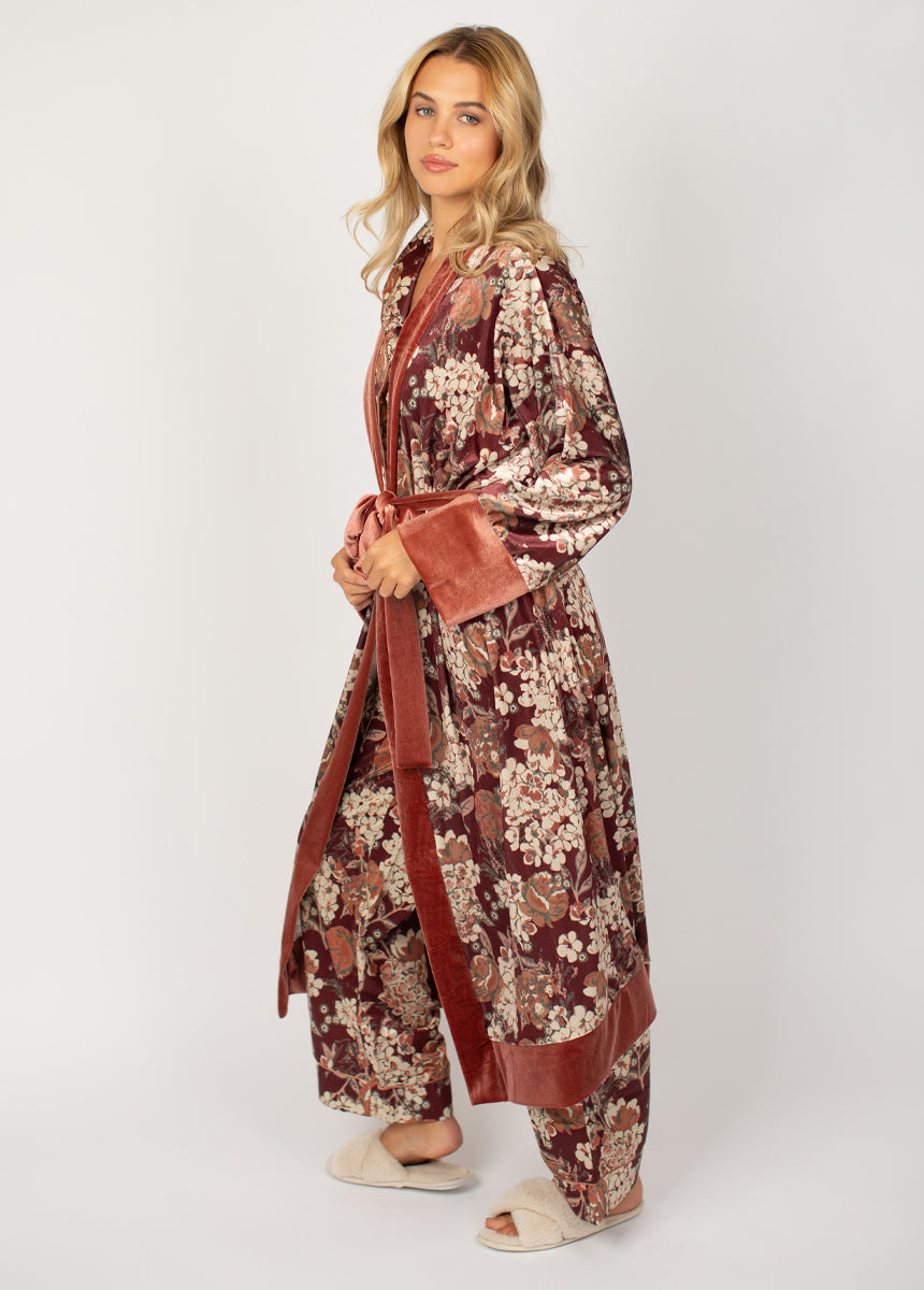 Kamila Robe in Currant Floral