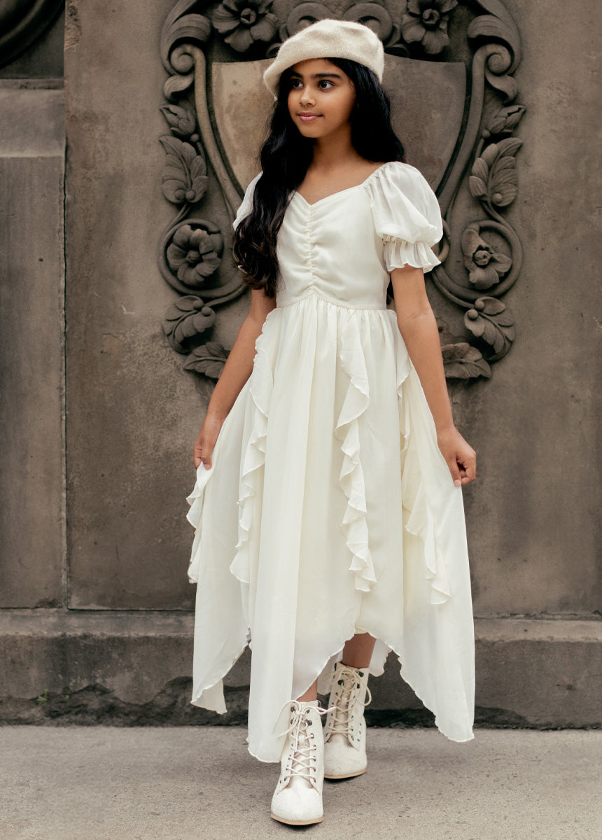 Kayden Dress in Cream - Joyfolie Kayden Dress in Cream - Joyfolie
