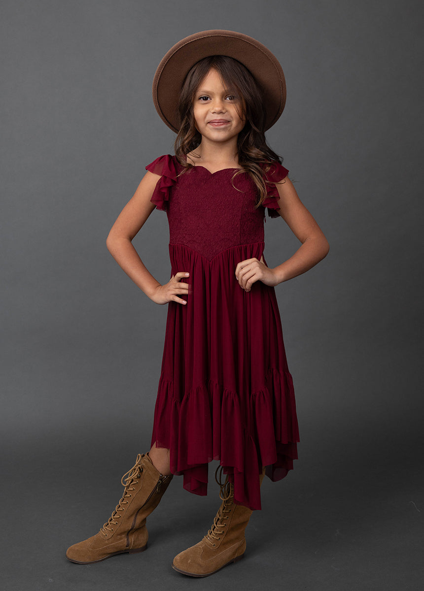 Kehlani Dress in Garnet