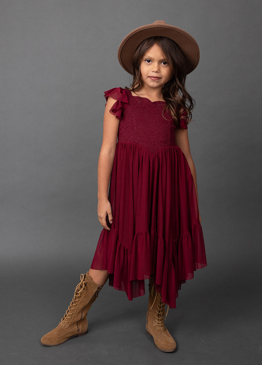 Kehlani Dress in Garnet