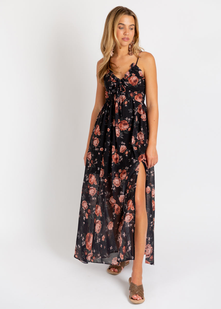 Kilah Dress in Black Floral