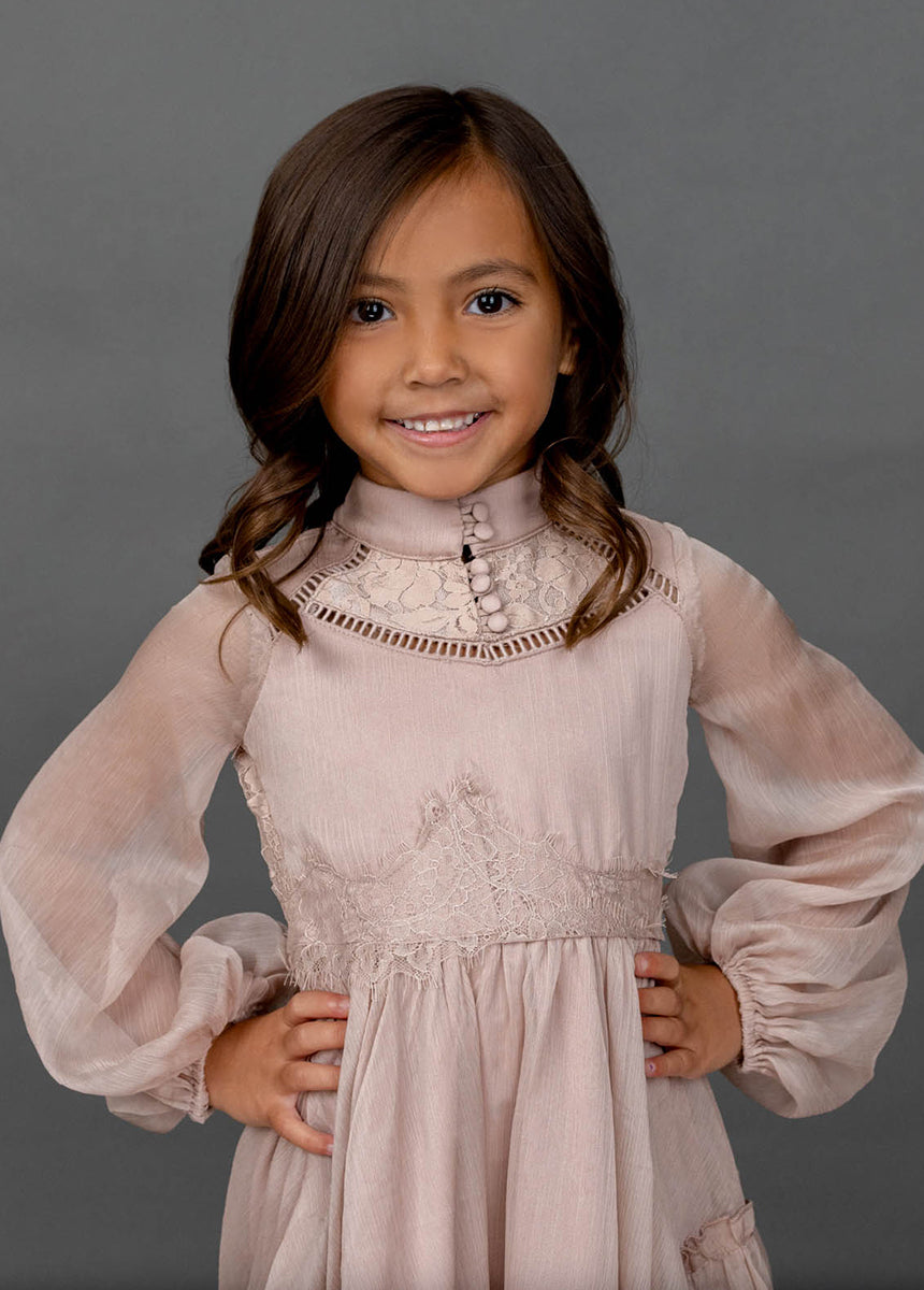 Kimaya Dress in Nude Pink