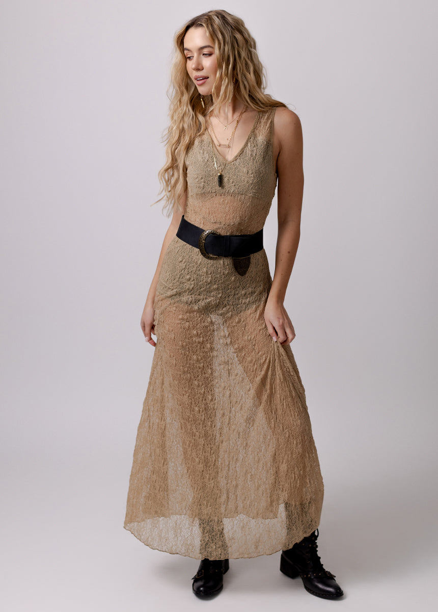 Levinia Dress in Almond