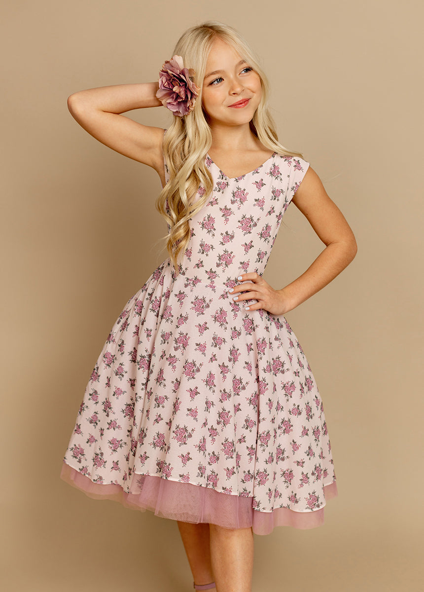 pink petticoat dress STRIPED MESH PETTICOAT DRESS IN HOT PINK