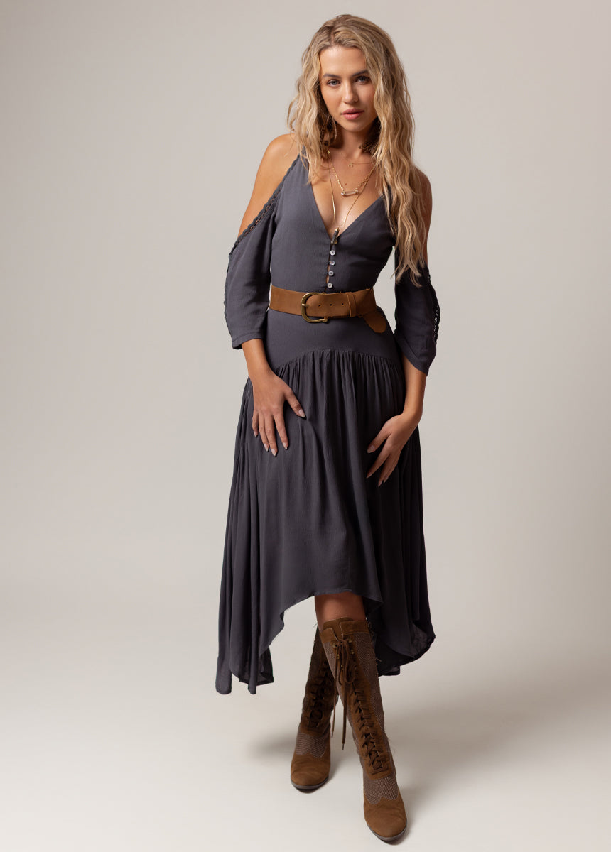Lisette Dress in Charcoal
