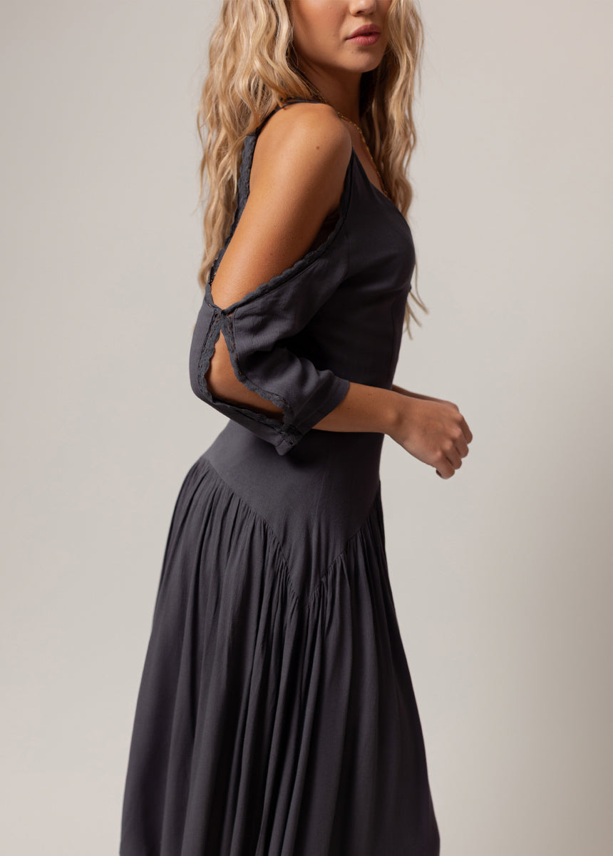 Lisette Dress in Charcoal