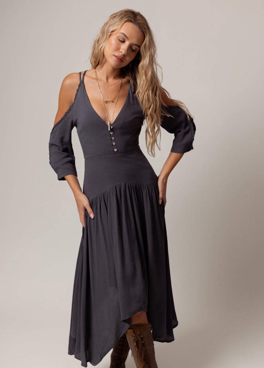 Lisette Dress in Charcoal